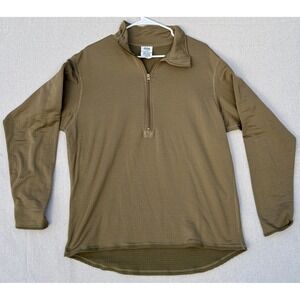 US Military Gen III Level 2 Mid Weight Cold Weather Waffle Grid Shirt Large Reg